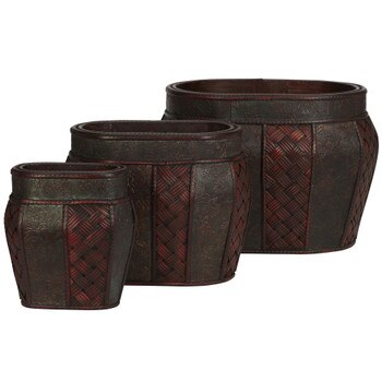 Oval Decorative Planter Set of 3 - SKU #0518