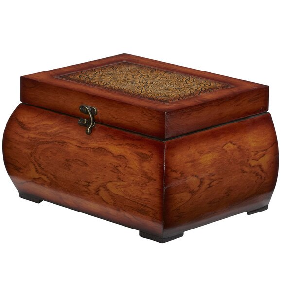 Decorative Lacquered Wood Chests Set of 2 - SKU #0527 - 3