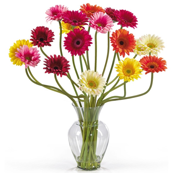 Gerber Daisy Liquid Illusion Silk Flower Arrangement - SKU #1086 - 4