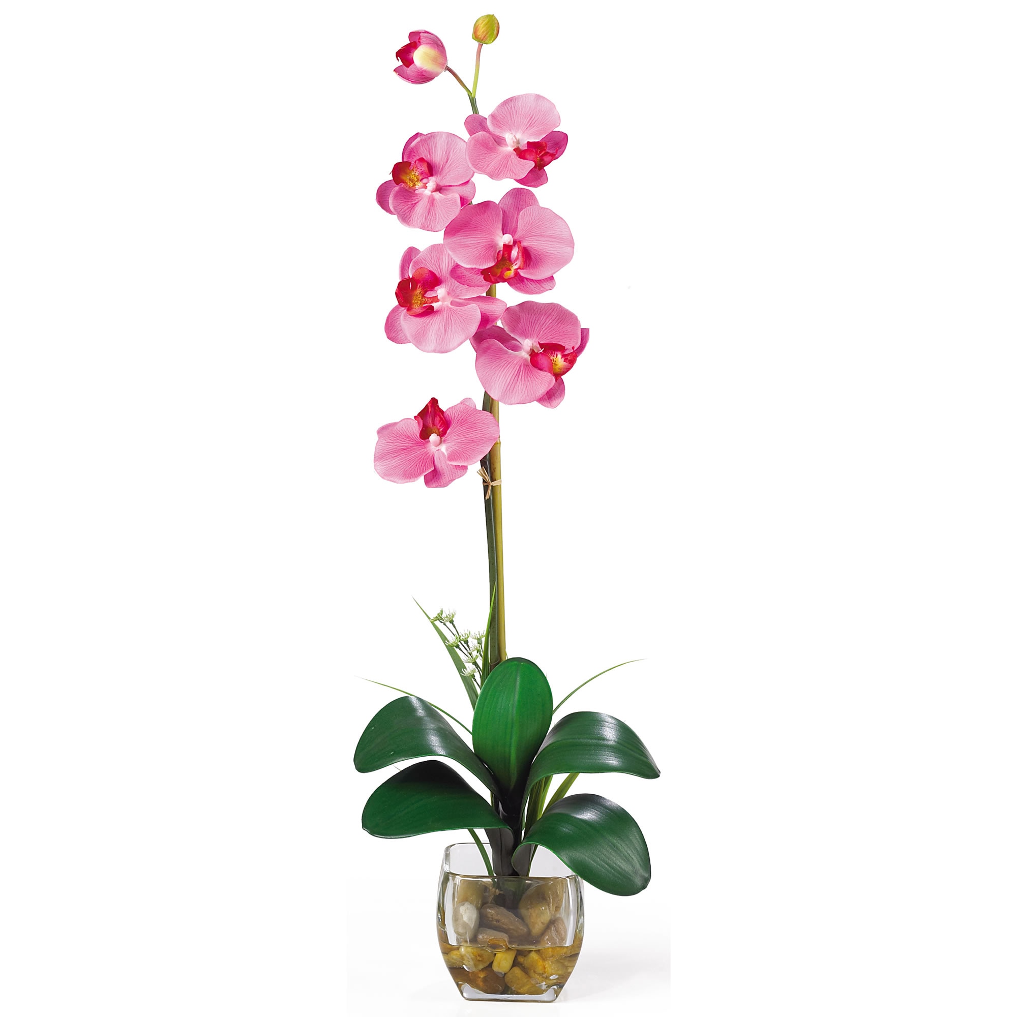 Artificial 27" Single Stem Phalaenopsis Orchid Arrangement ...