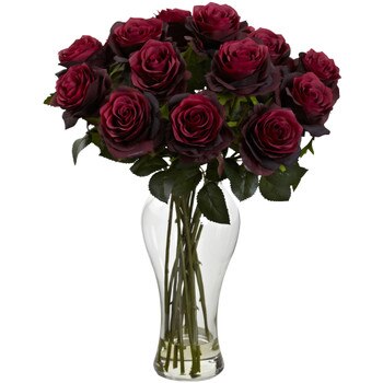 Blooming Roses w/Vase - SKU #1328