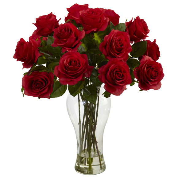 Blooming Roses w/Vase - SKU #1328