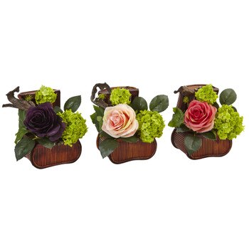 Rose and Mini Green in Chest Set of 3 - SKU #1469-S3