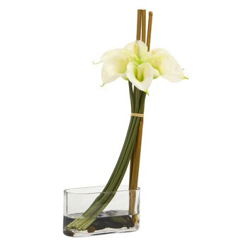 18 Calla Lily with Bamboo Artificial Arrangement - SKU #1576-CR