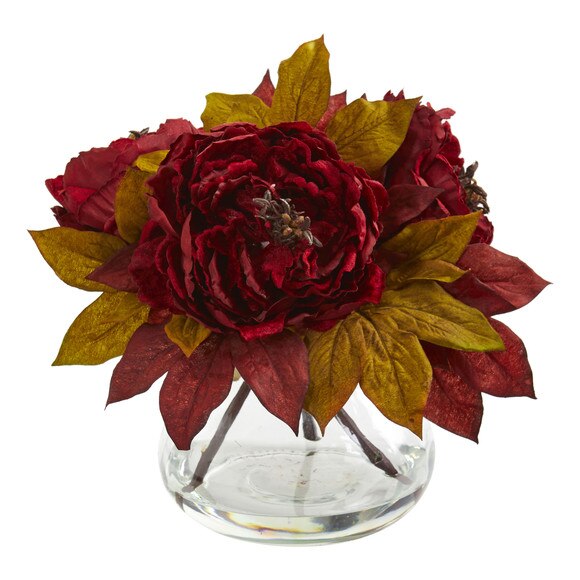 Peony Artificial Arrangement - SKU #1580-RD