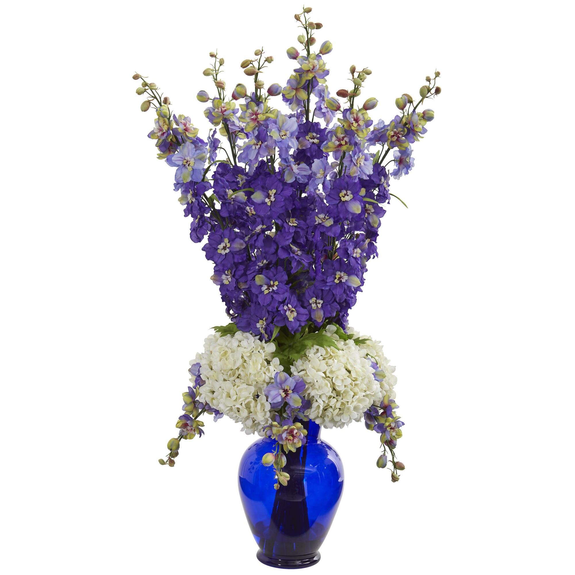 Artificial 33" Delphinium Larkspur Hydrangea Flowers ...