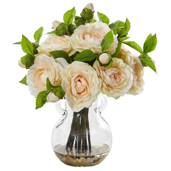 Camellia Artificial Arrangement in Vase - SKU #1806 - 2
