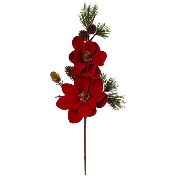 36 Magnolia and Pine Artificial Flower Set of 2 - SKU #2225-S2