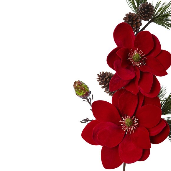 36 Magnolia and Pine Artificial Flower Set of 2 - SKU #2225-S2 - 1