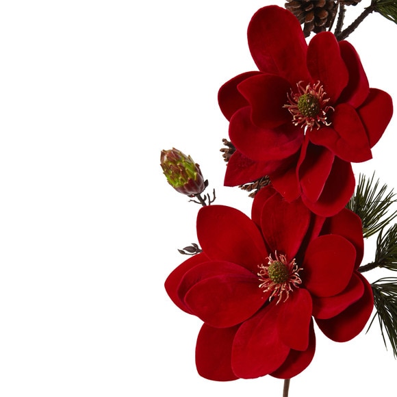 36 Magnolia and Pine Artificial Flower Set of 2 - SKU #2225-S2 - 3