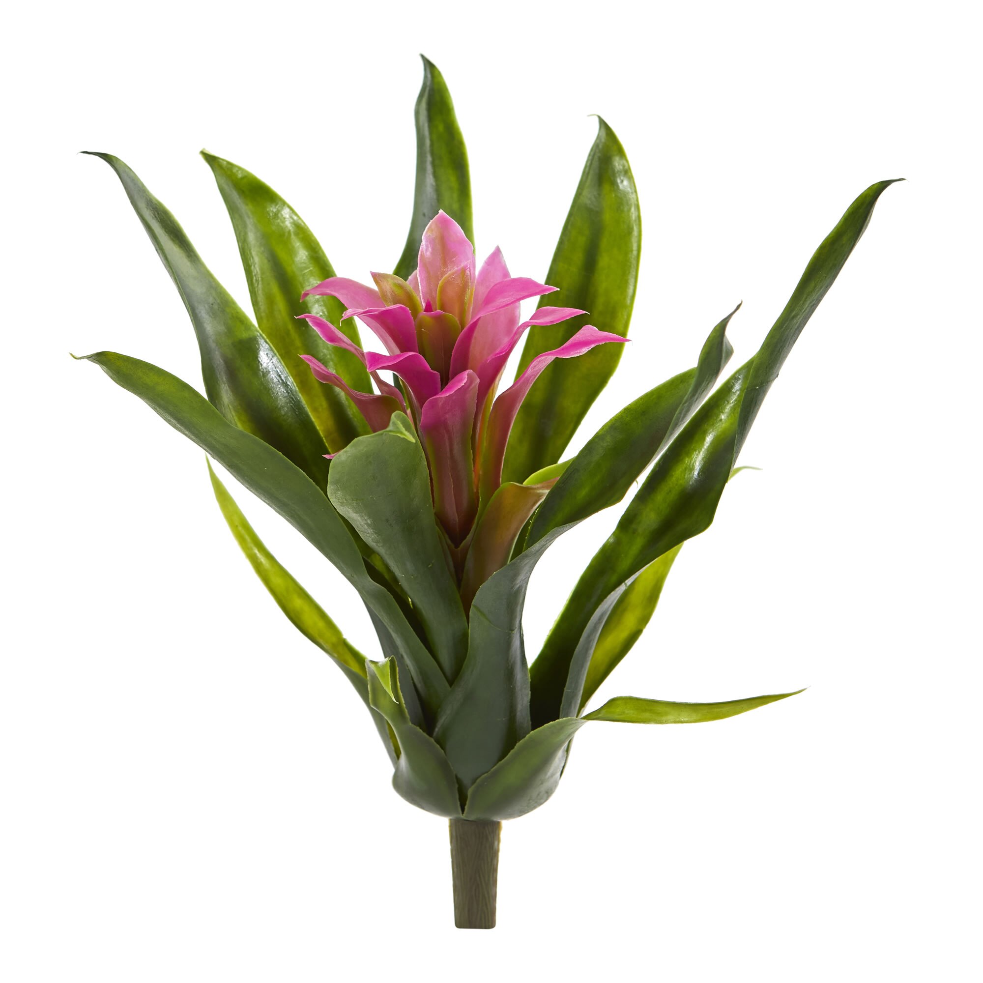 Set of 6 Artificial 10" Tropical Bromeliad Silk Flowers Individual
