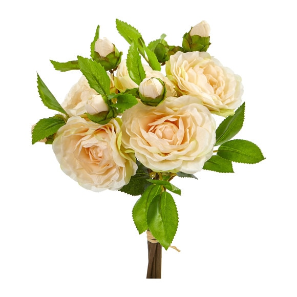 11 Camellia Artificial Flower Bouquet Set of 4 - SKU #2253-S4-PH - 2