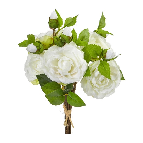 11 Camellia Artificial Flower Bouquet Set of 4 - SKU #2253-S4-PH - 1