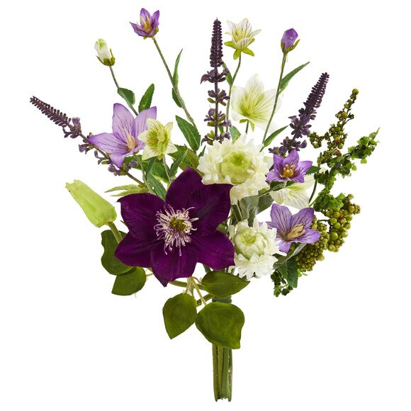 16 Mixed Artificial Flower Bouquet Set of 4 - SKU #2295-S4
