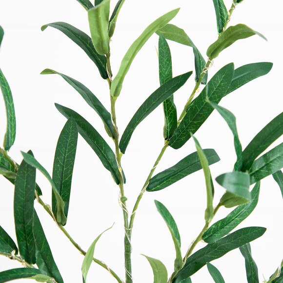 23 Lighted Artificial Olive Branch Stems with 30 Warm White LED Lights - Set of 3 - SKU #2472 - 3