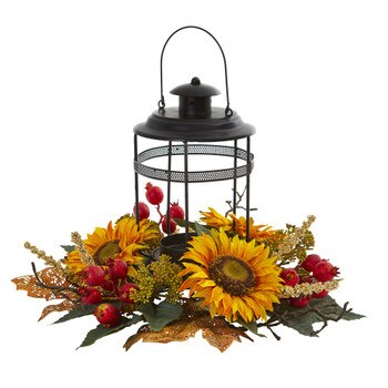 Sunflower Berry Artificial Arrangement Candelabrum - SKU #4279