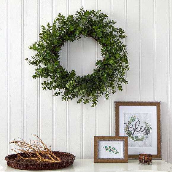 24 Eucalyptus Artificial Wreath - SKU #4492 - 2