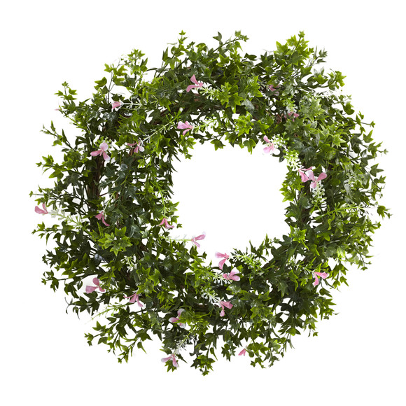 18 Mini Ivy Floral Double Ring Wreath w/Twig Base - SKU #4543