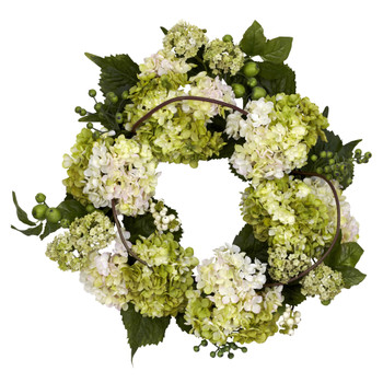 22 Hydrangea Wreath - SKU #4780
