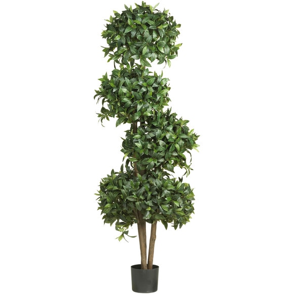 69 Sweet Bay Topiary w/4 Balls Silk Tree - SKU #5244