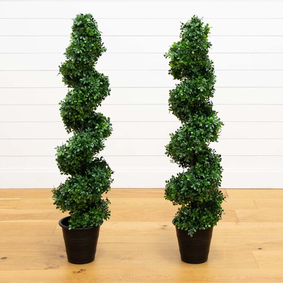 Boxwood Spiral Topiary with Planter Indoor/Outdoor - SKU #5475 - 1
