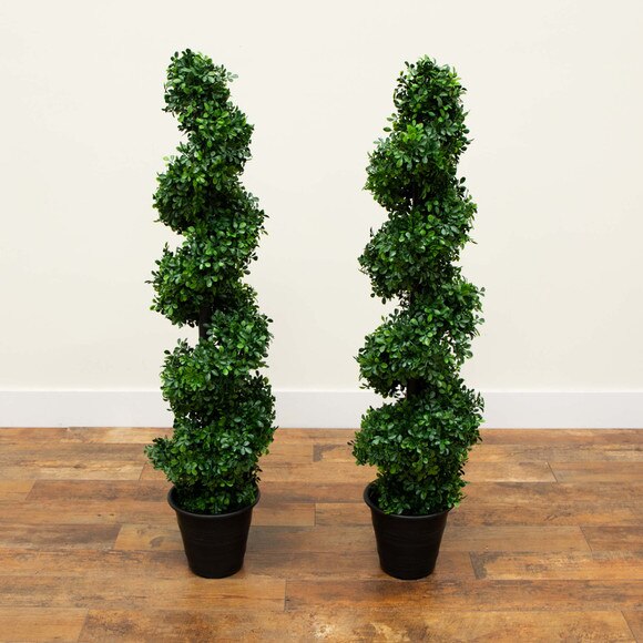 Boxwood Spiral Topiary with Planter Indoor/Outdoor - SKU #5475 - 2