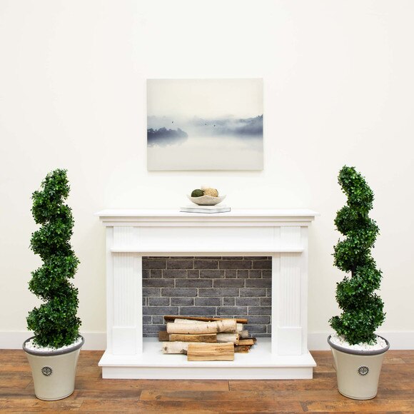 Boxwood Spiral Topiary with Planter Indoor/Outdoor - SKU #5475 - 4