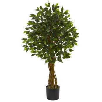 4 Ficus Artificial Tree UV Resistant Indoor/Outdoor - SKU #5491