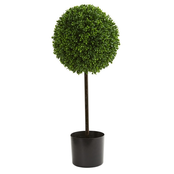 2.5 Boxwood Ball Artificial Topiary Tree UV Resistant Indoor/Outdoor - SKU #5493