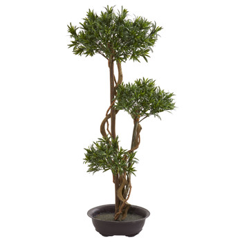 46 Bonsai Styled Podocarpus Artificial Tree - SKU #5556