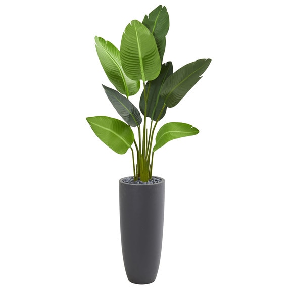 5.5 Travelers Palm Artificial Tree in Gray Planter - SKU #5686