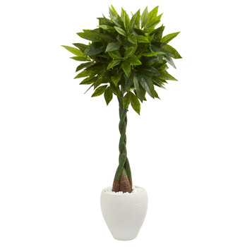 4.5 Money Artificial Tree in White Oval Planter Real Touch - SKU #5720