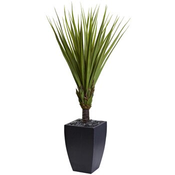 65 Spiky Agave Artificial Tree in Black Planter - SKU #5940