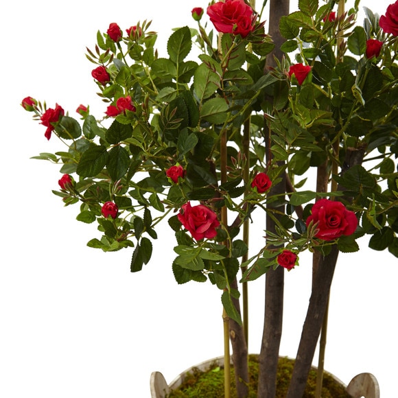 5.5 Rose Topiary Tree with Farmhouse Planter - SKU #5945 - 1
