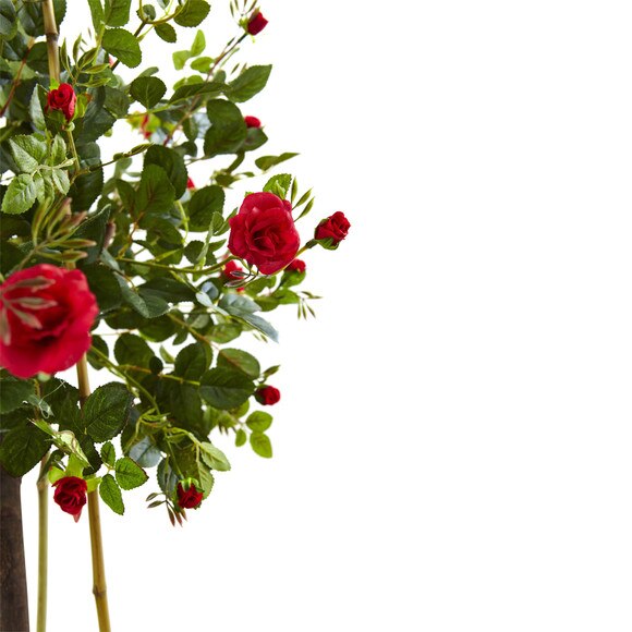 5.5 Rose Topiary Tree with Farmhouse Planter - SKU #5945 - 2