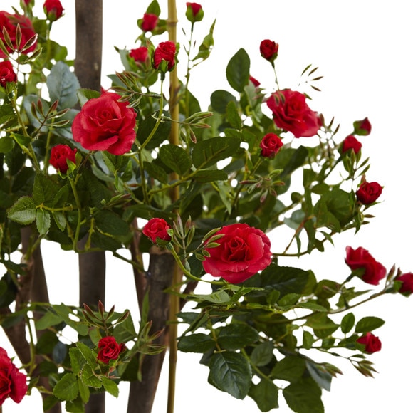 5.5 Rose Topiary Tree with Farmhouse Planter - SKU #5945 - 3