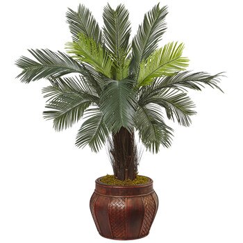 3.5 Cycas Tree in Wood Planter - SKU #5970
