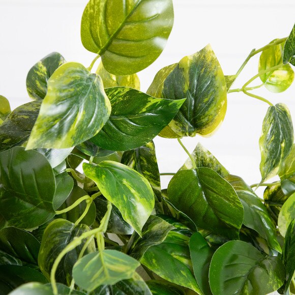 36 UV Resistant Artificial Pothos Hanging Plant Indoor/Outdoor - Set of 2 - SKU #6135-S2 - 3