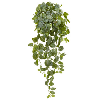 36 Fittonia Hanging Bush Artificial Plant Set of 2 Real Touch - SKU #6190-S2
