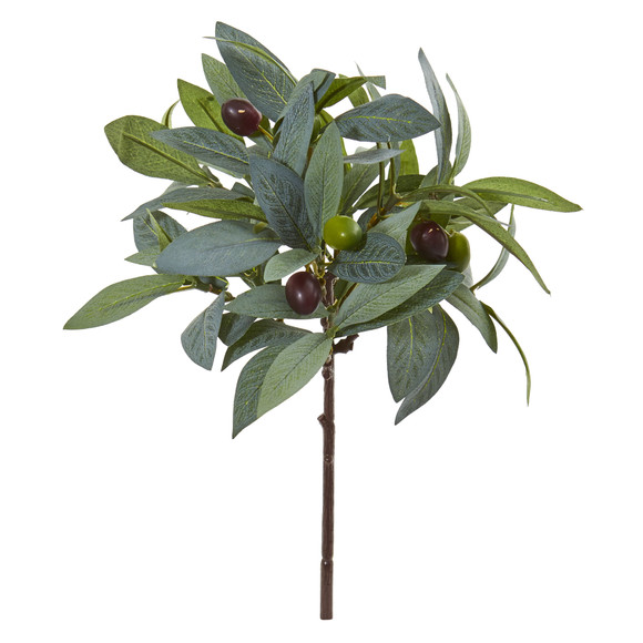 12 Olive Branch Artificial Plant with Berries Set of 12 - SKU #6201-S12