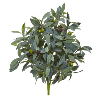 21 Olive Bush with Berries Artificial Plant Set of 3 - SKU #6202-S3