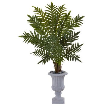 4.5 Evergreen Plant in Gray Urn - SKU #6320