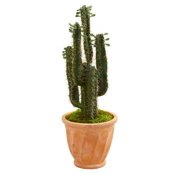 3 Cactus Artificial Plant in Terra Cotta Planter - SKU #6544