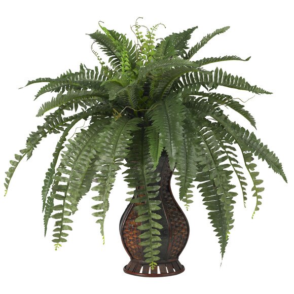 Boston Fern w/Urn Silk Plant - SKU #6629