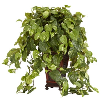 Vining Pothos w/Decorative Vase Silk Plant - SKU #6703