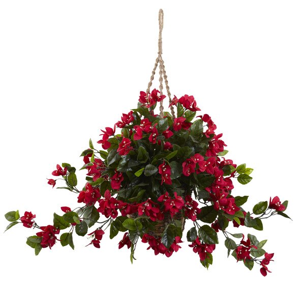 Bougainvillea Hanging Basket UV Resistant Indoor/Outdoor - SKU #6845-RD