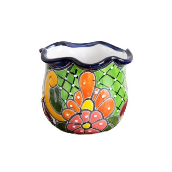 6 X 7 Handmade Mexican Talavera Ceramic Planter - SKU #7546-S1