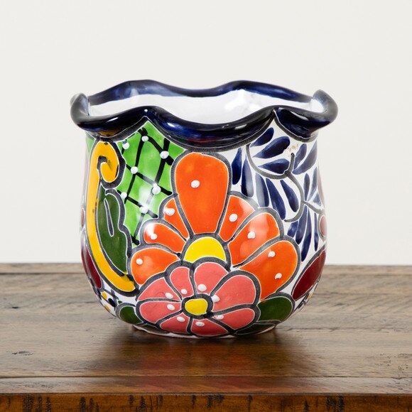 6 X 7 Handmade Mexican Talavera Ceramic Planter - SKU #7546-S1 - 5