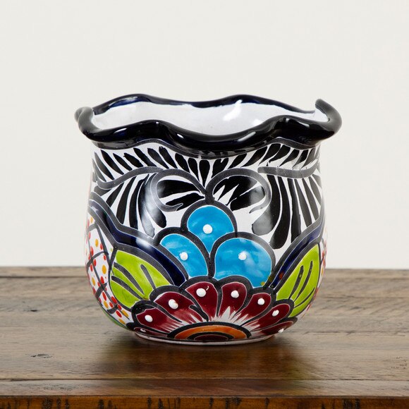 6 X 7 Handmade Mexican Talavera Ceramic Planter - SKU #7546-S1 - 6