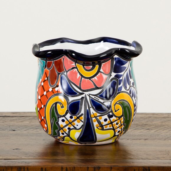 6 X 7 Handmade Mexican Talavera Ceramic Planter - SKU #7546-S1 - 7